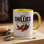 Spicy Chillies Accent Coffee Mug — Spicy Chillies: Grown with Sunshine & Soul