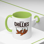 Spicy Chillies Accent Coffee Mug — Spicy Chillies: Grown with Sunshine & Soul