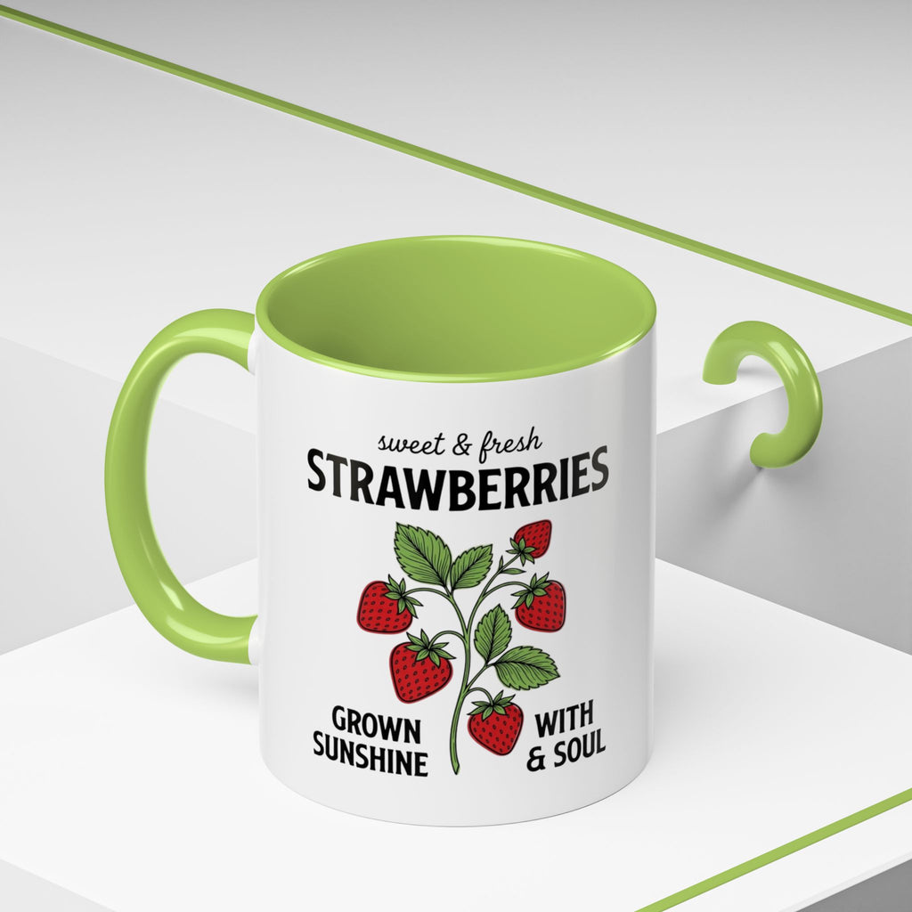 Strawberries Coffee Mug - "Sweet & Fresh" Accent Ceramic Mug