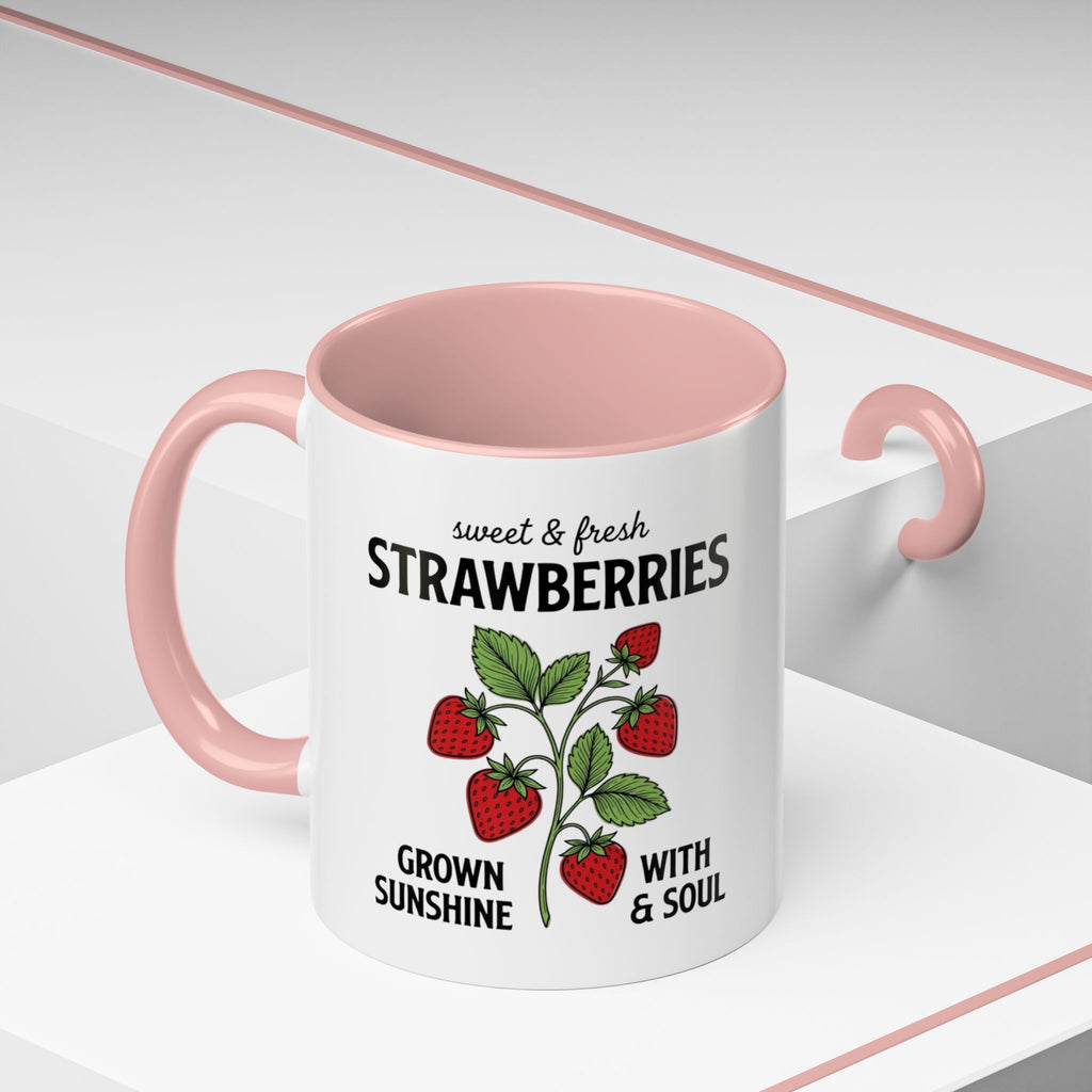 Strawberries Coffee Mug - "Sweet & Fresh" Accent Ceramic Mug