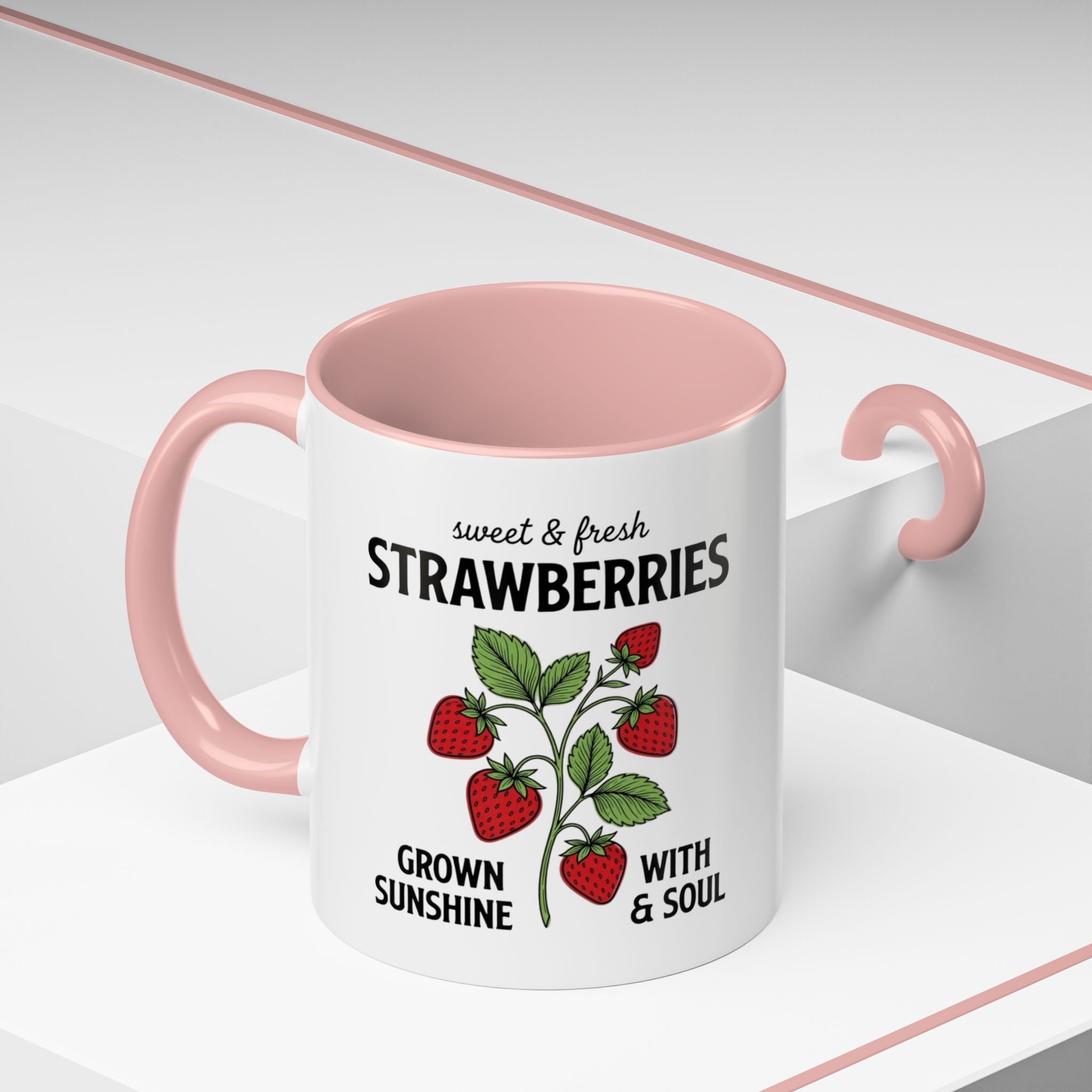 Strawberries Coffee Mug - "Sweet & Fresh" Accent Ceramic Mug