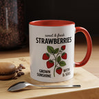 Strawberries Coffee Mug - "Sweet & Fresh" Accent Ceramic Mug