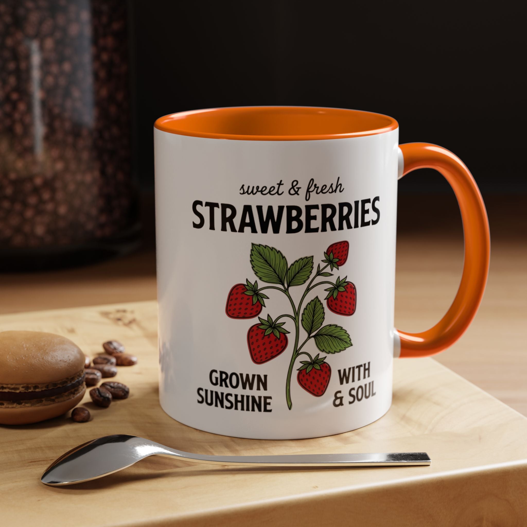 Strawberries Coffee Mug - "Sweet & Fresh" Accent Ceramic Mug