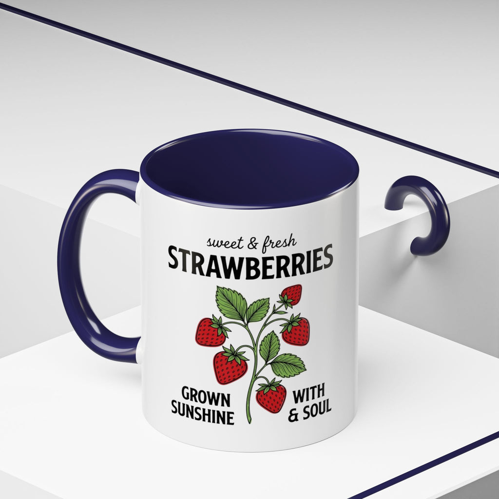 Strawberries Coffee Mug - "Sweet & Fresh" Accent Ceramic Mug