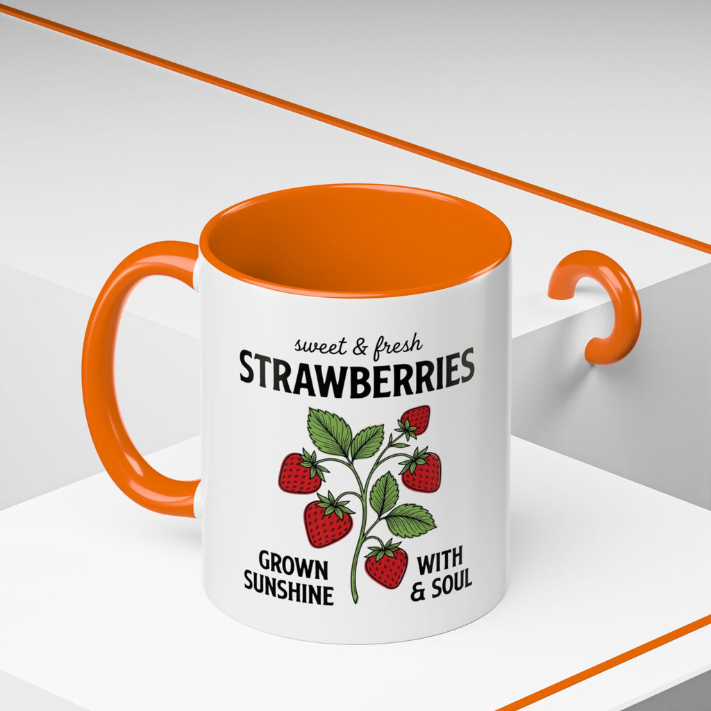 Strawberries Coffee Mug - "Sweet & Fresh" Accent Ceramic Mug