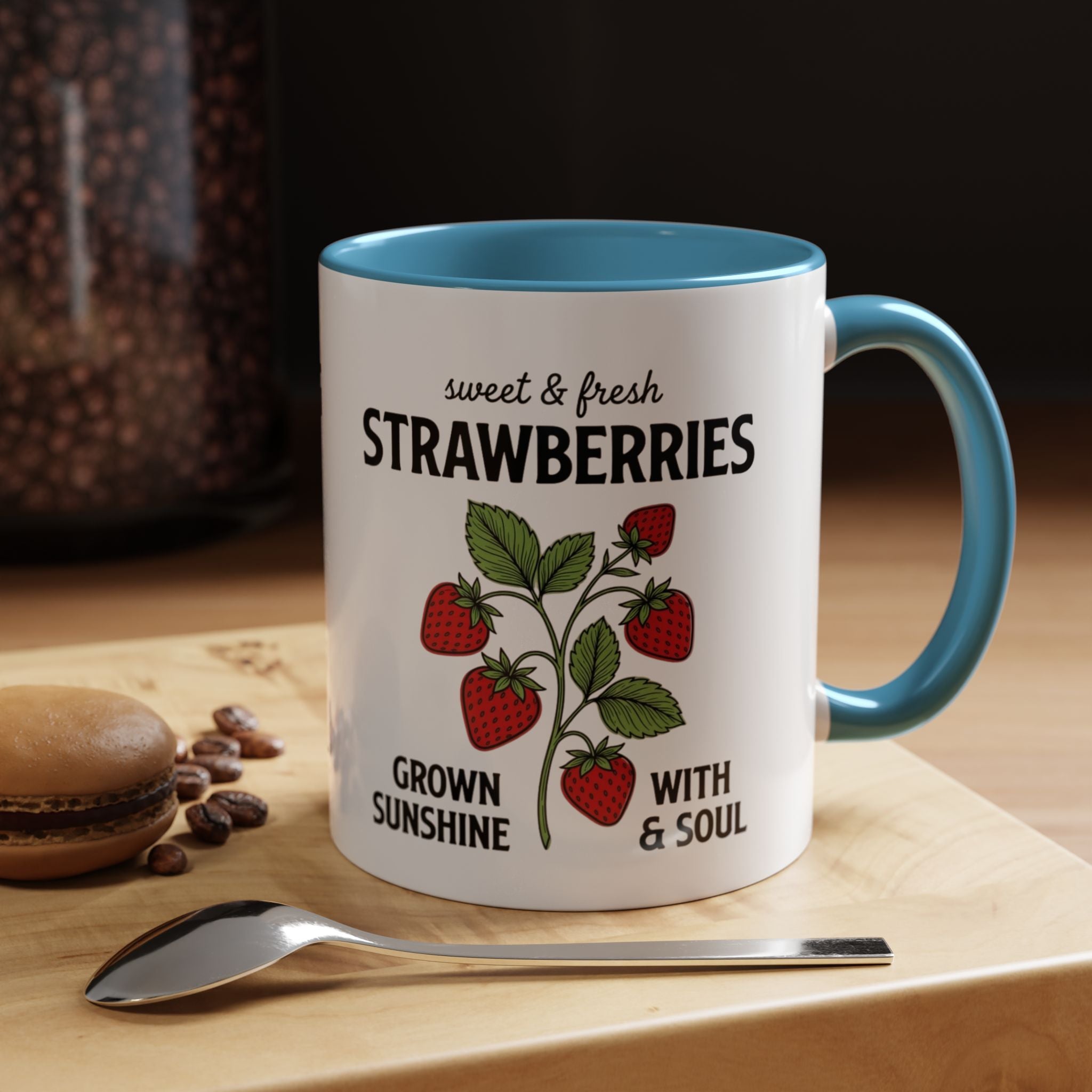 Strawberries Coffee Mug - "Sweet & Fresh" Accent Ceramic Mug