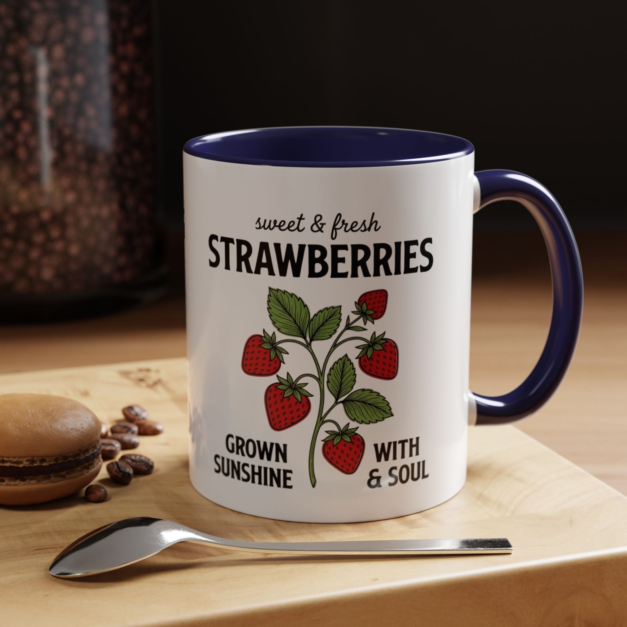Strawberries Coffee Mug - "Sweet & Fresh" Accent Ceramic Mug