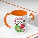 Coffee Mug — "The Berry Sweetest" Strawberry & Kiwi Accent Mug