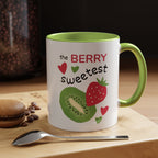 Coffee Mug — "The Berry Sweetest" Strawberry & Kiwi Accent Mug