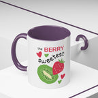 Coffee Mug — "The Berry Sweetest" Strawberry & Kiwi Accent Mug
