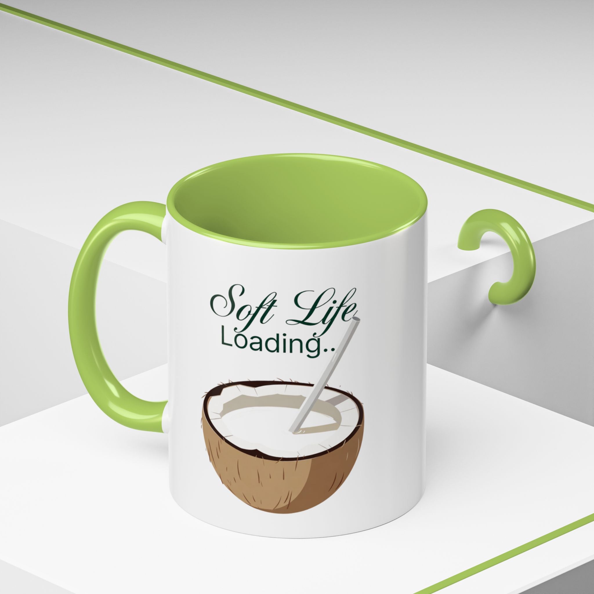 Soft Life Loading Coconut Drink Ceramic Mug