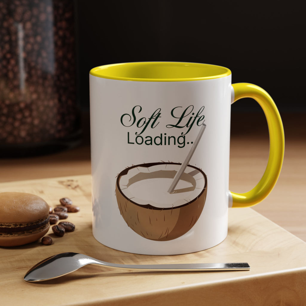 Soft Life Loading Coconut Drink Ceramic Mug