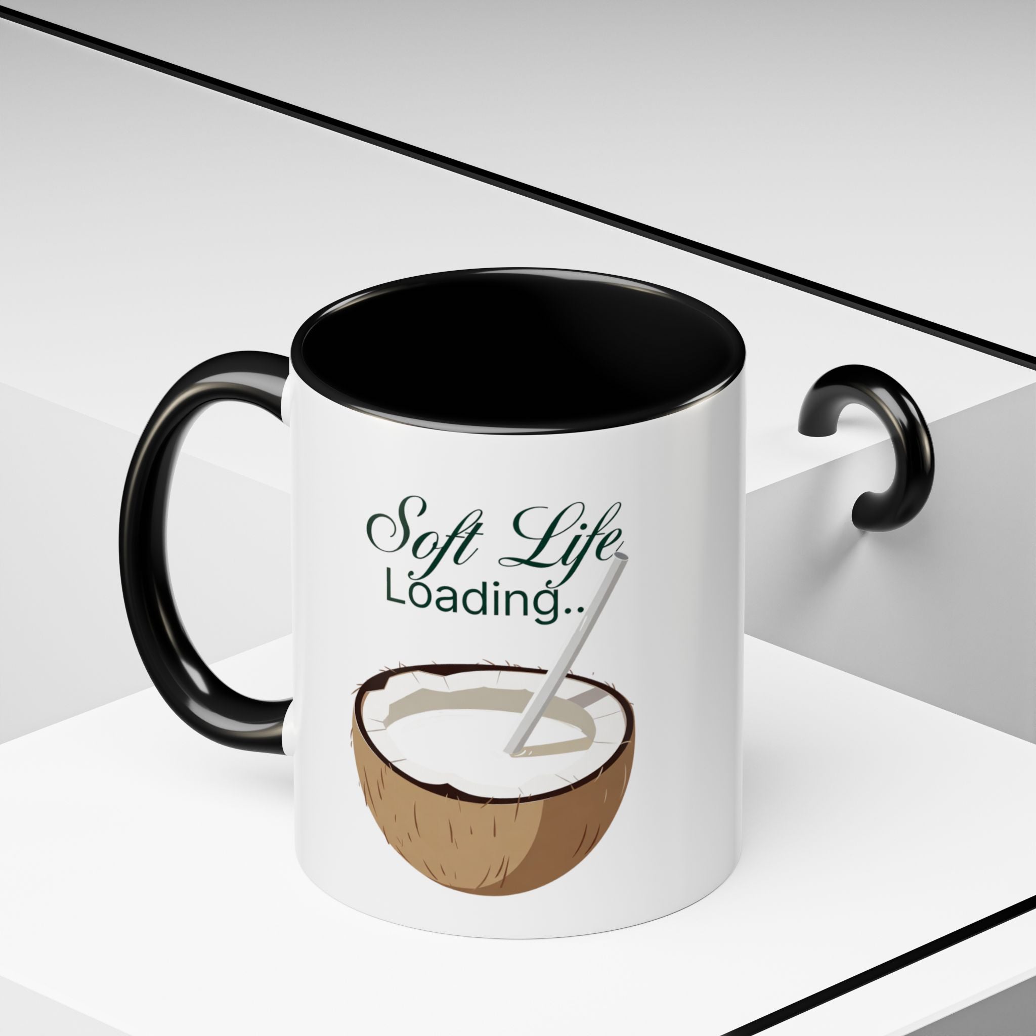 Soft Life Loading Coconut Drink Ceramic Mug