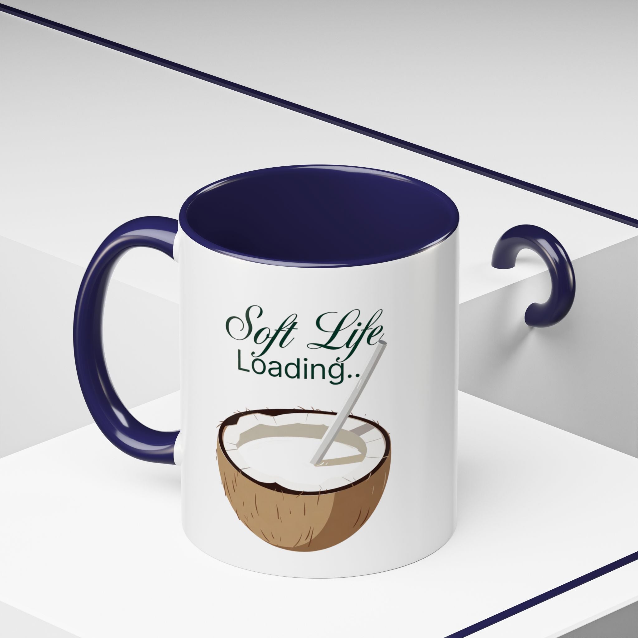 Soft Life Loading Coconut Drink Ceramic Mug