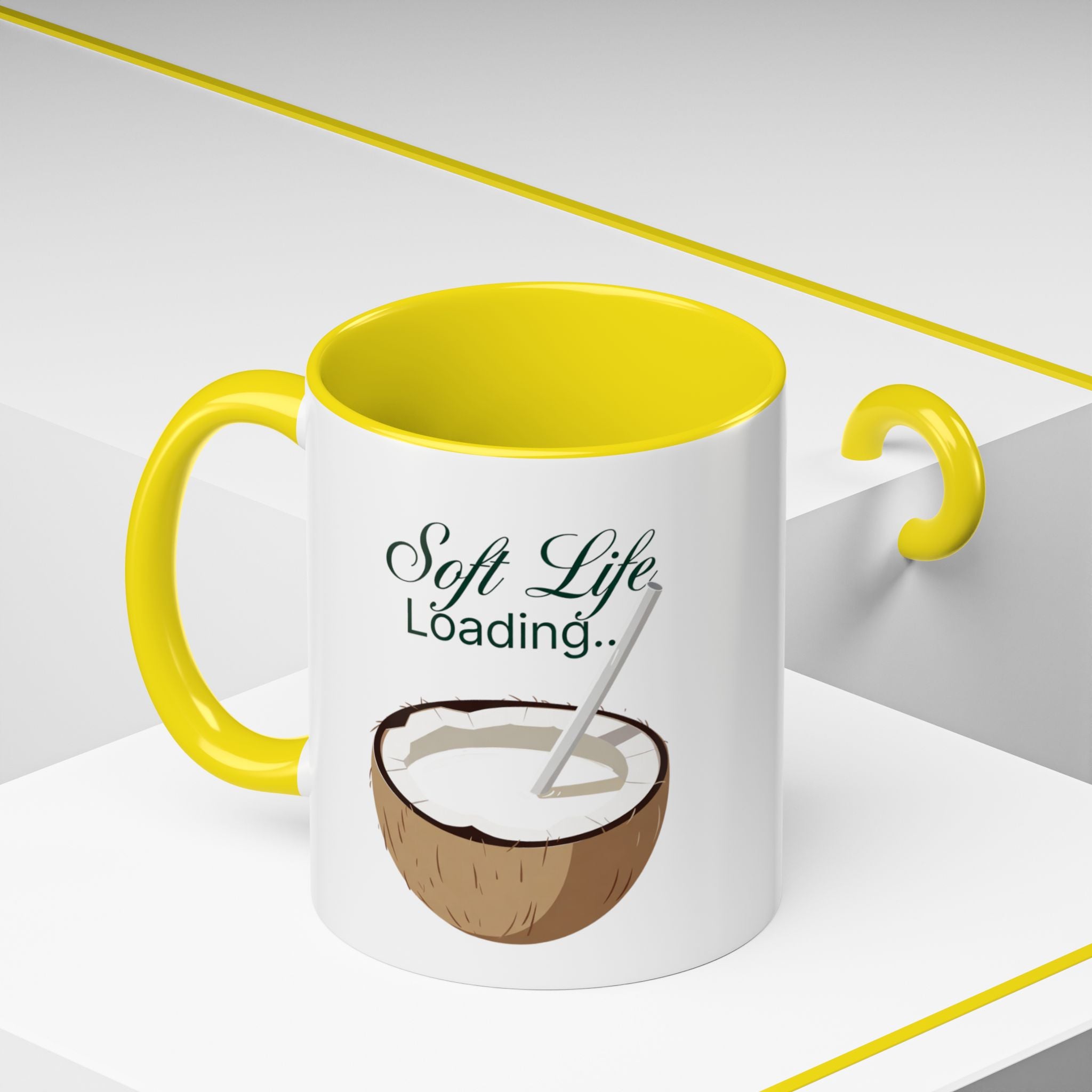 Soft Life Loading Coconut Drink Ceramic Mug