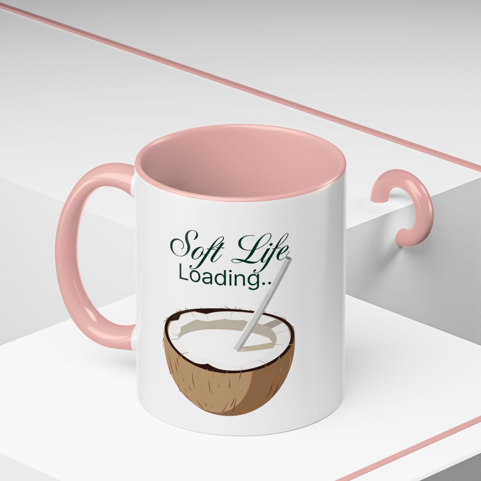 Soft Life Loading Coconut Drink Ceramic Mug