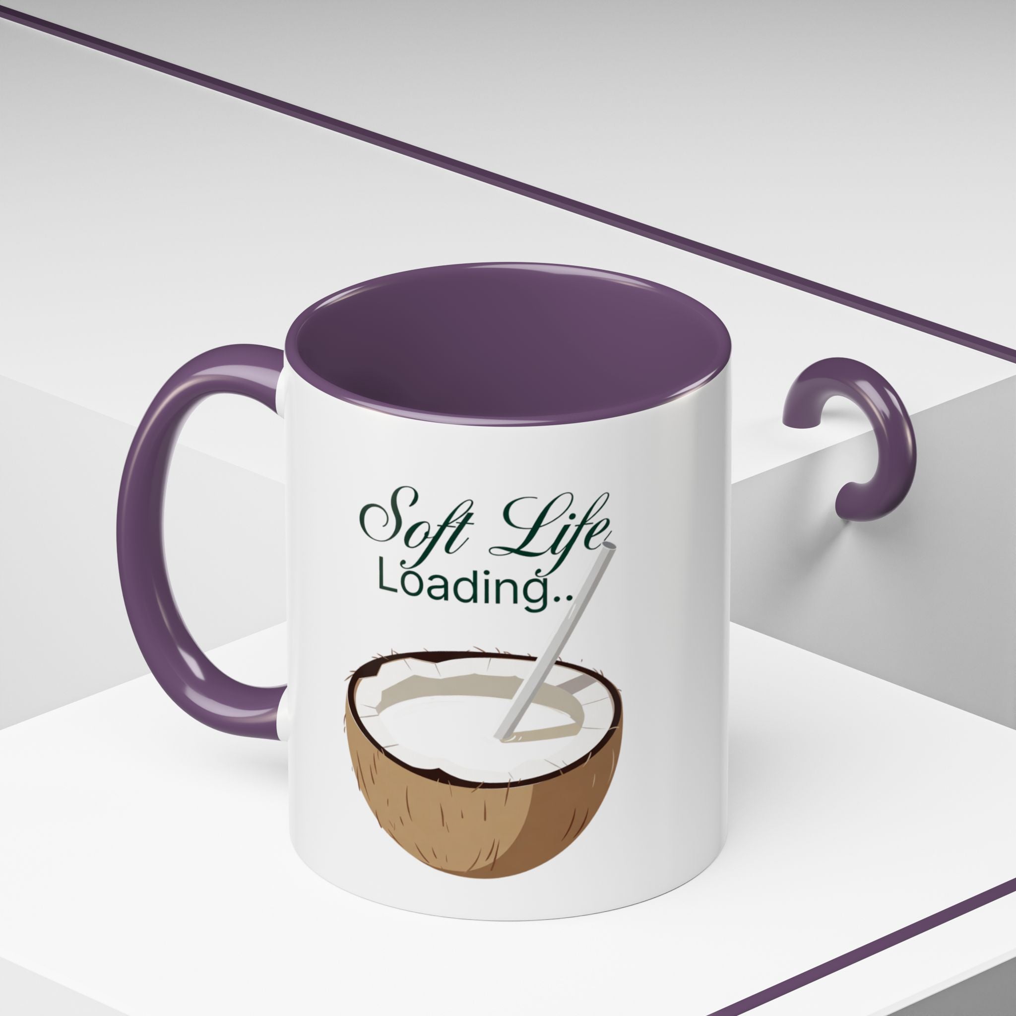 Soft Life Loading Coconut Drink Ceramic Mug