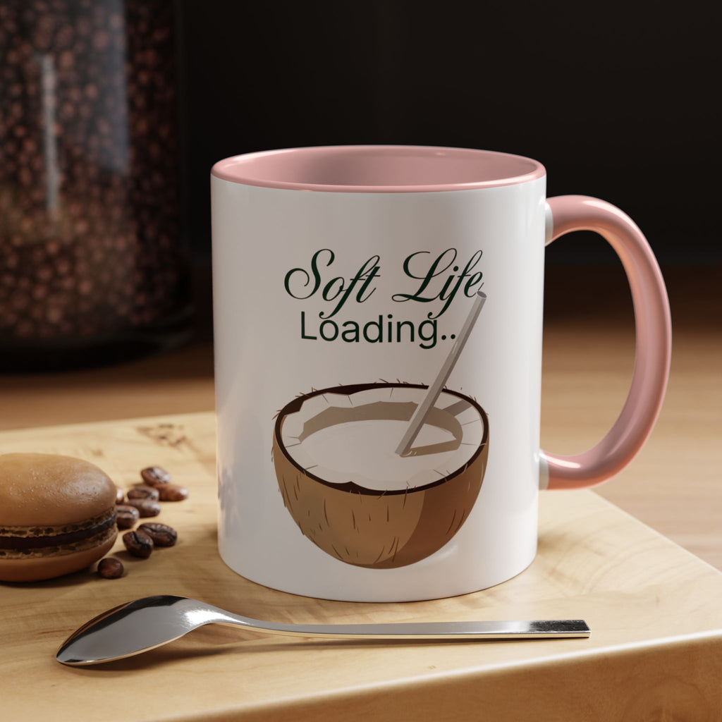 Soft Life Loading Coconut Drink Ceramic Mug
