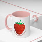 Strawberry "Berry Strong Under Pressure" Accent Coffee Mug