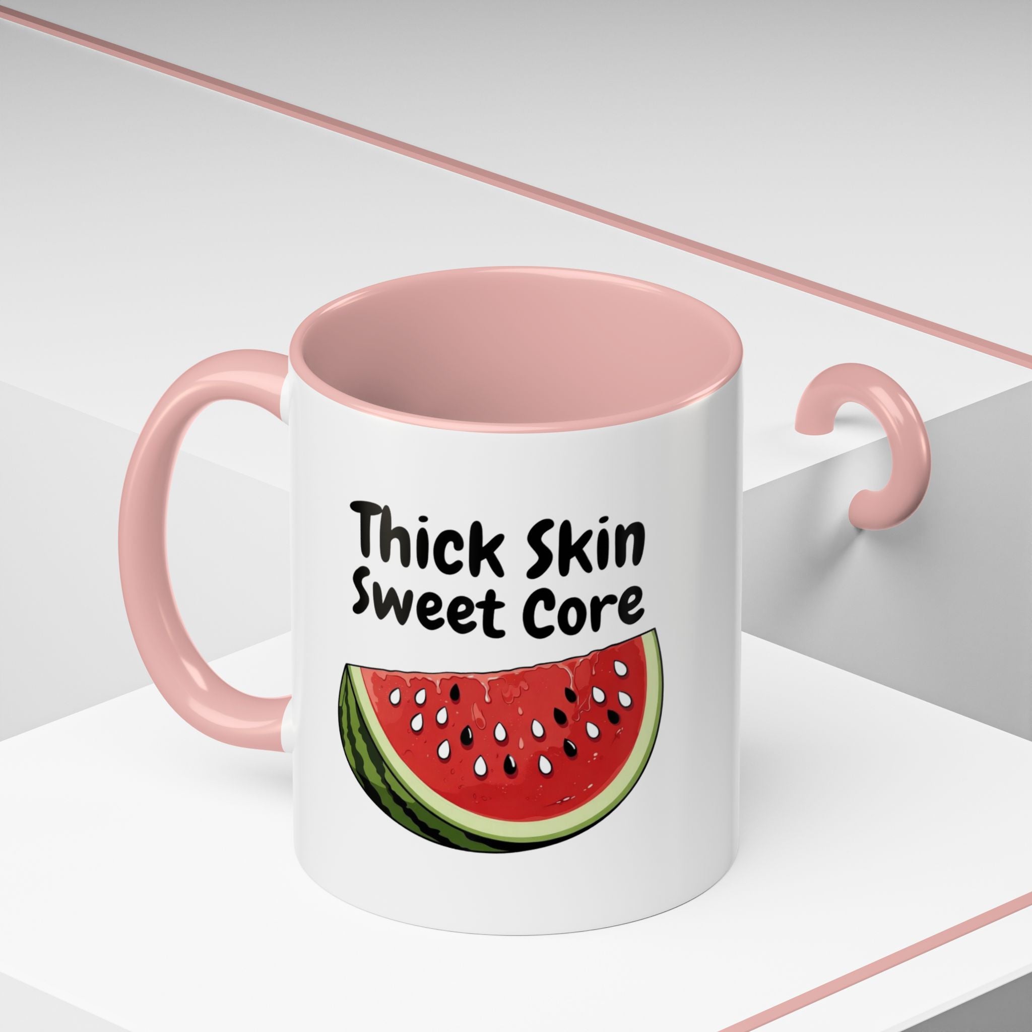Thick Skin Sweet Core Watermelon Accent Mug