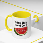 Thick Skin Sweet Core Watermelon Accent Mug