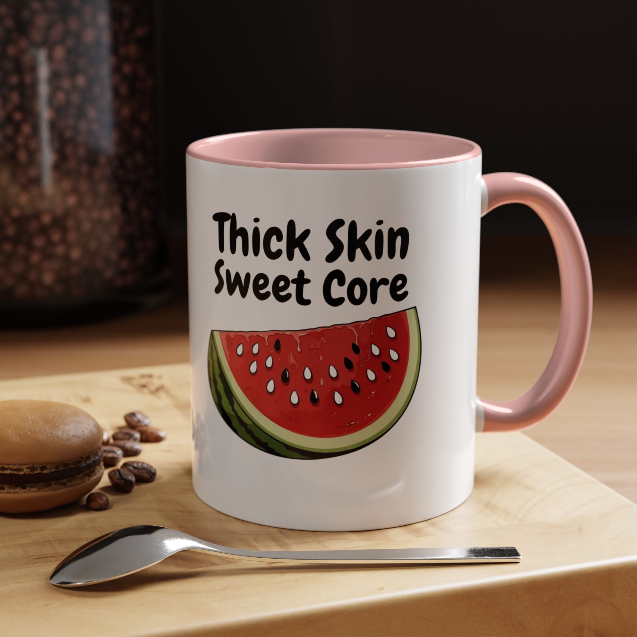 Thick Skin Sweet Core Watermelon Accent Mug