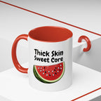 Thick Skin Sweet Core Watermelon Accent Mug