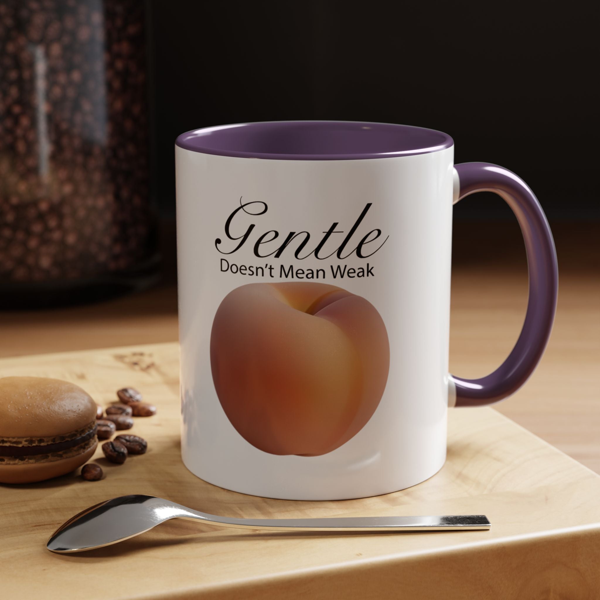Gentle Doesn't Mean Weak Peach Accent Coffee Mug