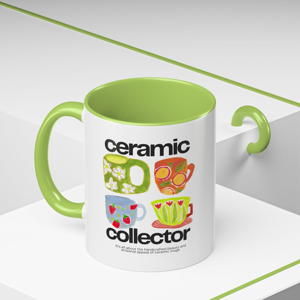 Retro Teacup Illustration  Accent Coffee Mug