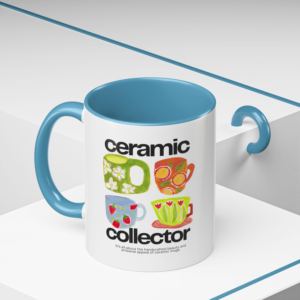 Retro Teacup Illustration  Accent Coffee Mug