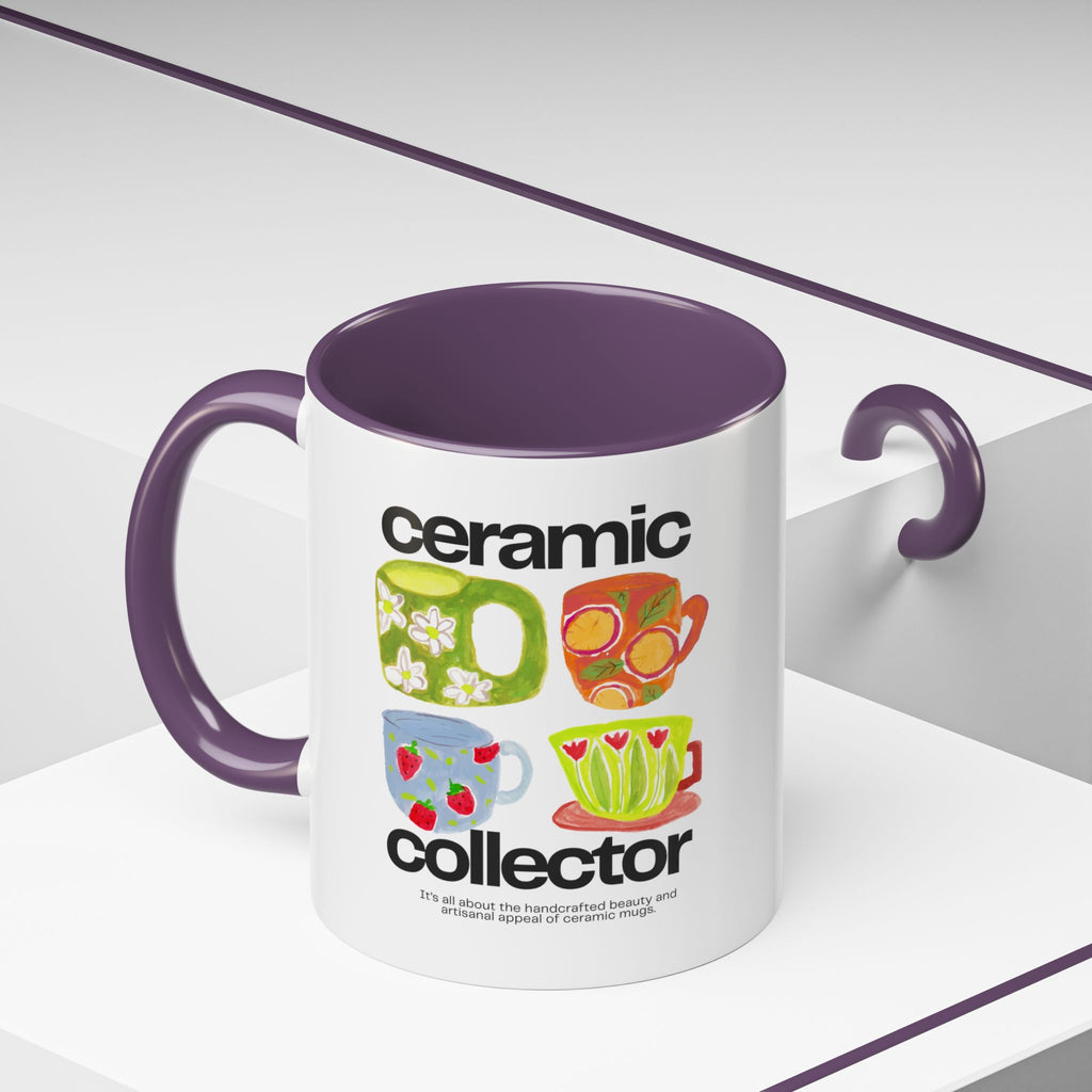 Retro Teacup Illustration  Accent Coffee Mug