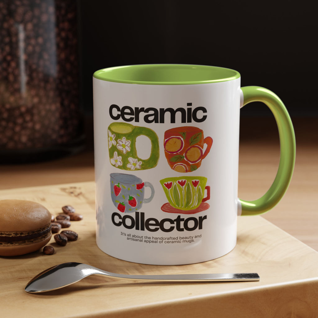 Retro Teacup Illustration  Accent Coffee Mug
