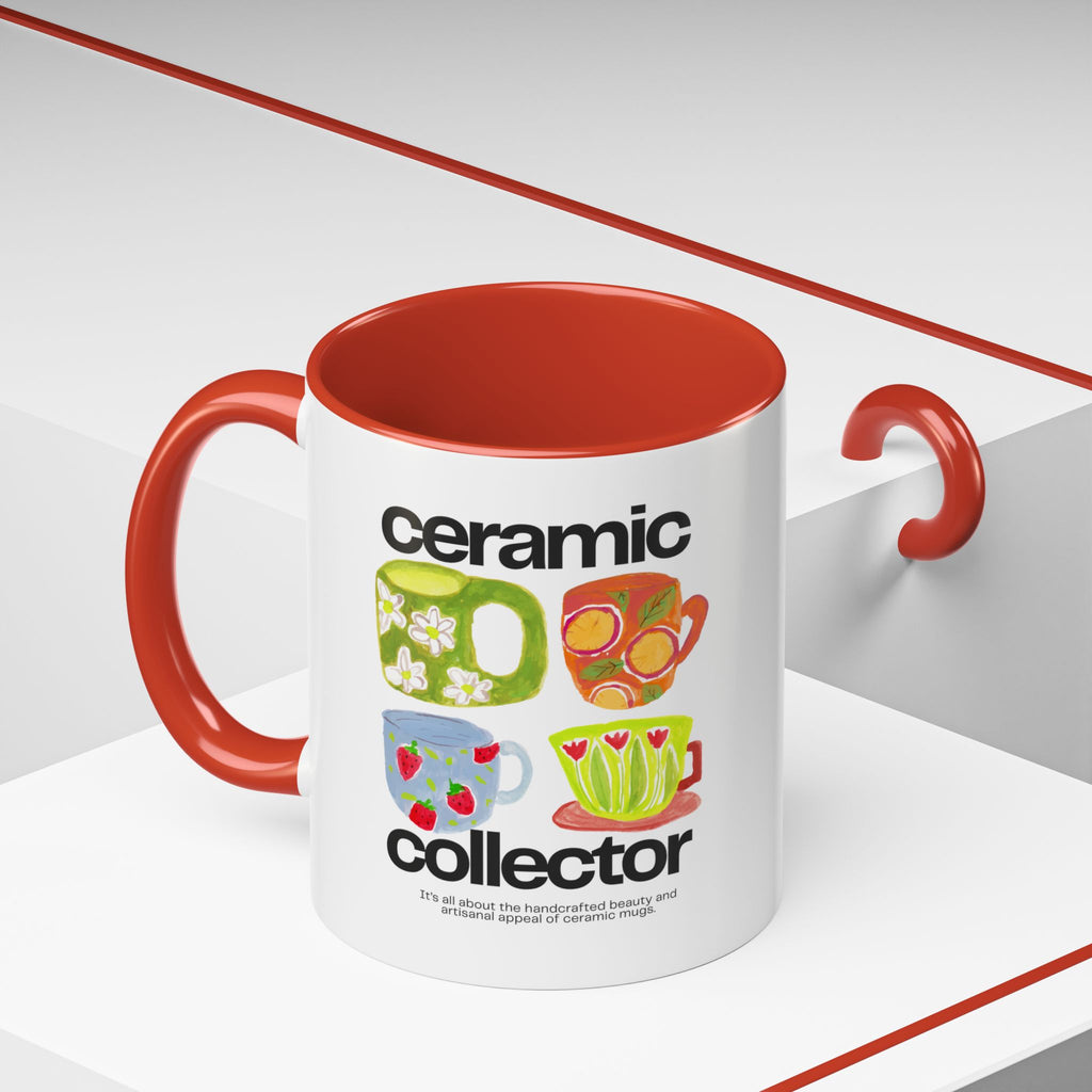 Retro Teacup Illustration  Accent Coffee Mug