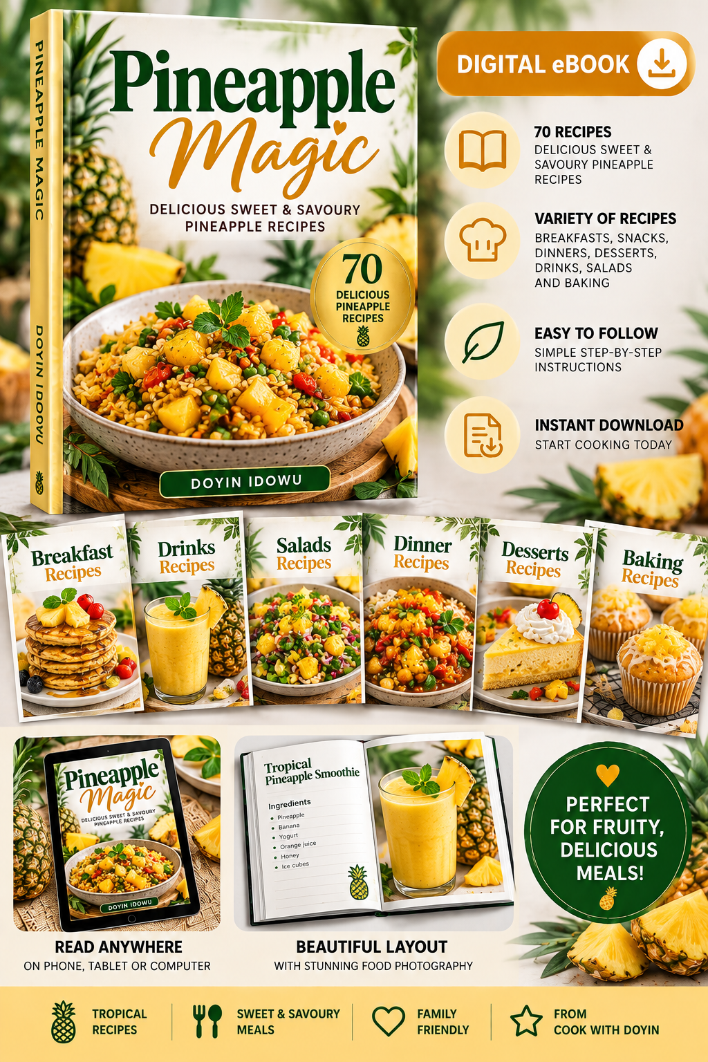 Pineapple Magic eBook: Delicious Sweet & Savoury Pineapple Recipes