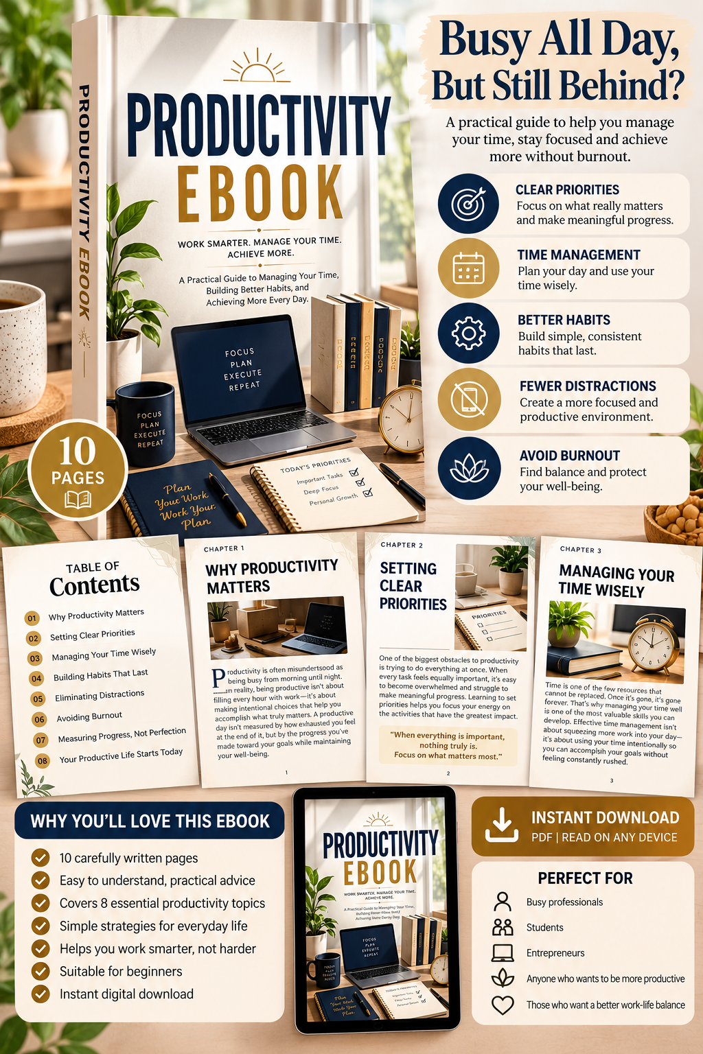Productivity eBook | Time Management & Focus Guide