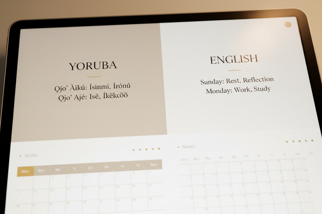 Yoruba Life Planner Printable | Daily Weekly Monthly Planner, Budget Tracker, Meal Planner, Goal Planner, Bilingual Yoruba and English Digital Download
