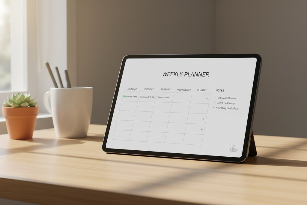 Productivity Planner Printable | Weekly Monthly Yearly Planner, Daily Routine Planner, Goal Setting, Minimalist Digital Planner, Instant Download
