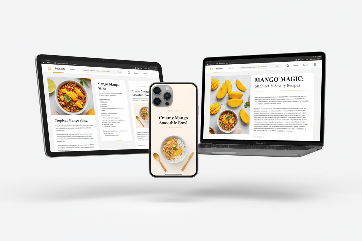Simple Mango Recipes Cookbook | Easy Quick Meals, Smoothies, Desserts & Healthy Recipes for Busy Days Digital Download