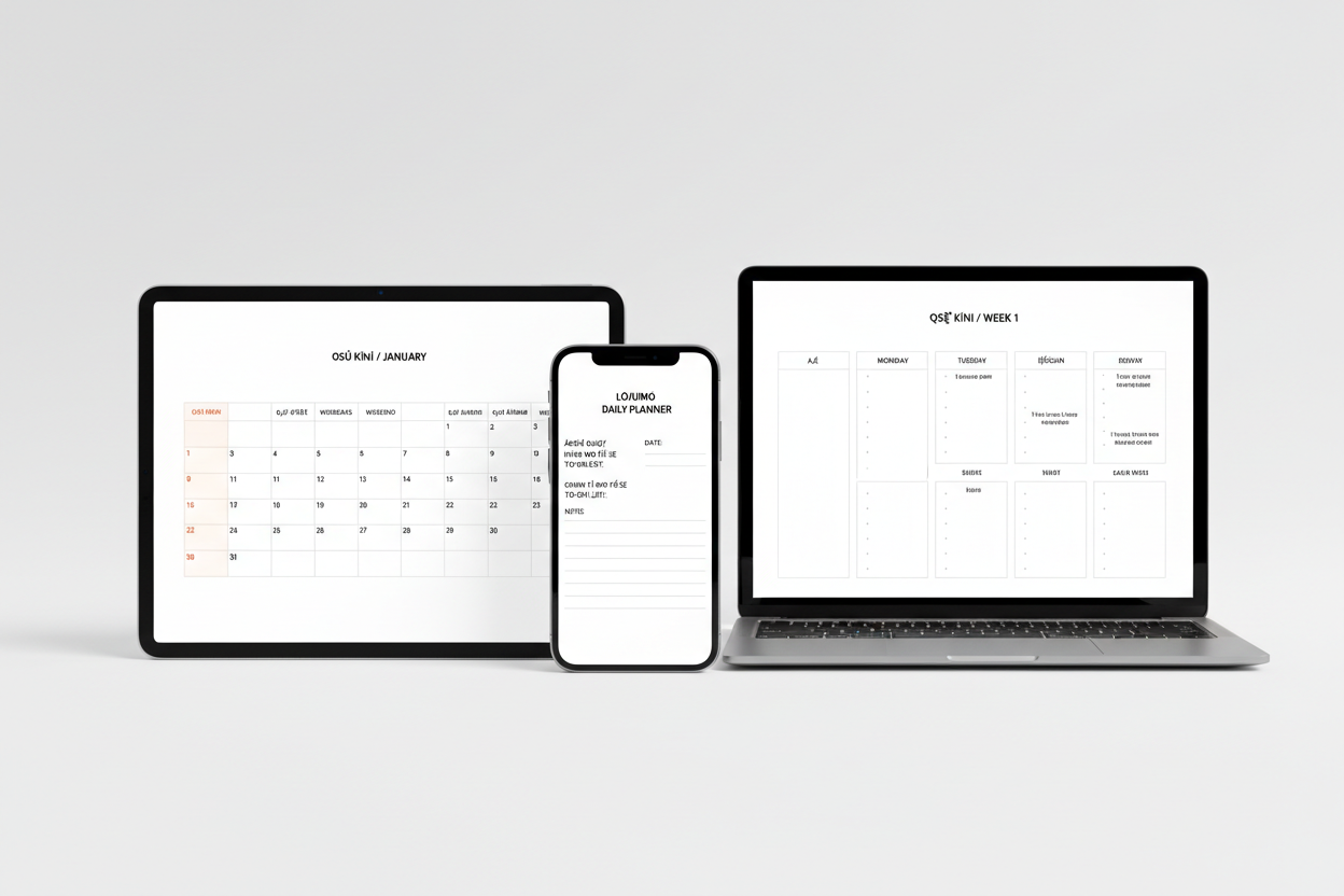 Yoruba Life Planner Printable | Daily Weekly Monthly Planner, Budget Tracker, Meal Planner, Goal Planner, Bilingual Yoruba and English Digital Download
