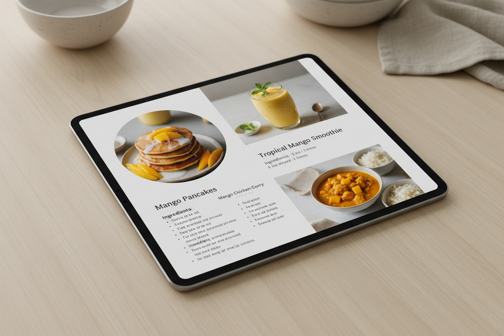 Simple Mango Recipes Cookbook | Easy Quick Meals, Smoothies, Desserts & Healthy Recipes for Busy Days Digital Download